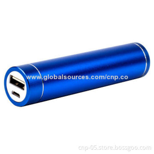 Pocket Power Banks with Flashlight, Metal Case, 2,200mAh Capacity, Simple Design, Competitive Price